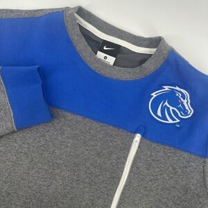 Nike Boise State Broncos Mens Medium NCAA College Pullover Sweatshirt Gray Blue